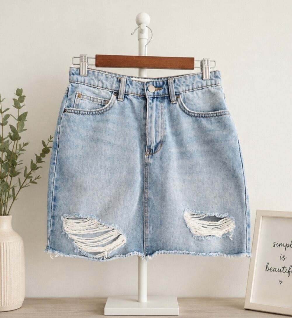 Billabong Sincerely Jules Exclusive Denim Mini Skirt 26